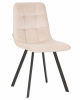 Стул обеденный DOBRIN ALEX SQUARE, черные матовые ножки, кремовый велюр (V108-113)