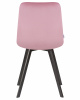 Стул обеденный DOBRIN ALEX SQUARE, черные матовые ножки, розовый велюр (V108-15)