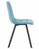 Стул обеденный DOBRIN ALEX SQUARE, черные матовые ножки, морской волны велюр (V108-57)