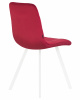 Стул обеденный DOBRIN ALEX SQUARE, белые ножки, бордовый велюр (V108-85)