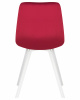 Стул обеденный DOBRIN ALEX SQUARE, белые ножки, бордовый велюр (V108-85)