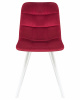 Стул обеденный DOBRIN ALEX SQUARE, белые ножки, бордовый велюр (V108-85)