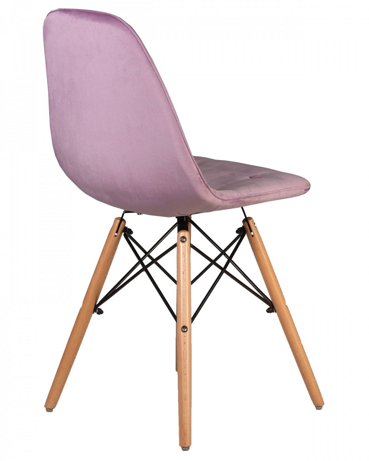 Стул обеденный DOBRIN BENNET, ножки светлый бук, пудрово-сиреневый велюр (HLR-27)