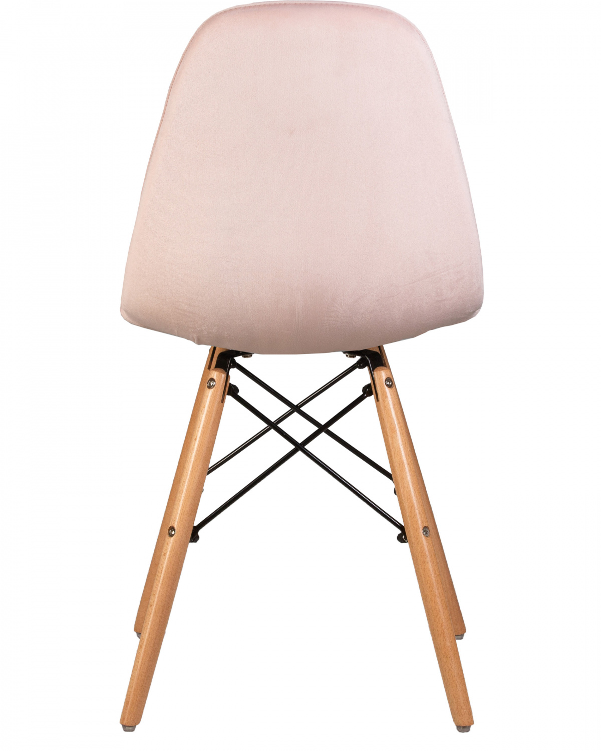 Стул обеденный DOBRIN BENNET, ножки светлый бук, пудрово-розовый велюр (HLR-39)