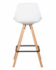 Стул полубарный DOBRIN RONNI, ножки светлый бук, белый (ZL-W-02)