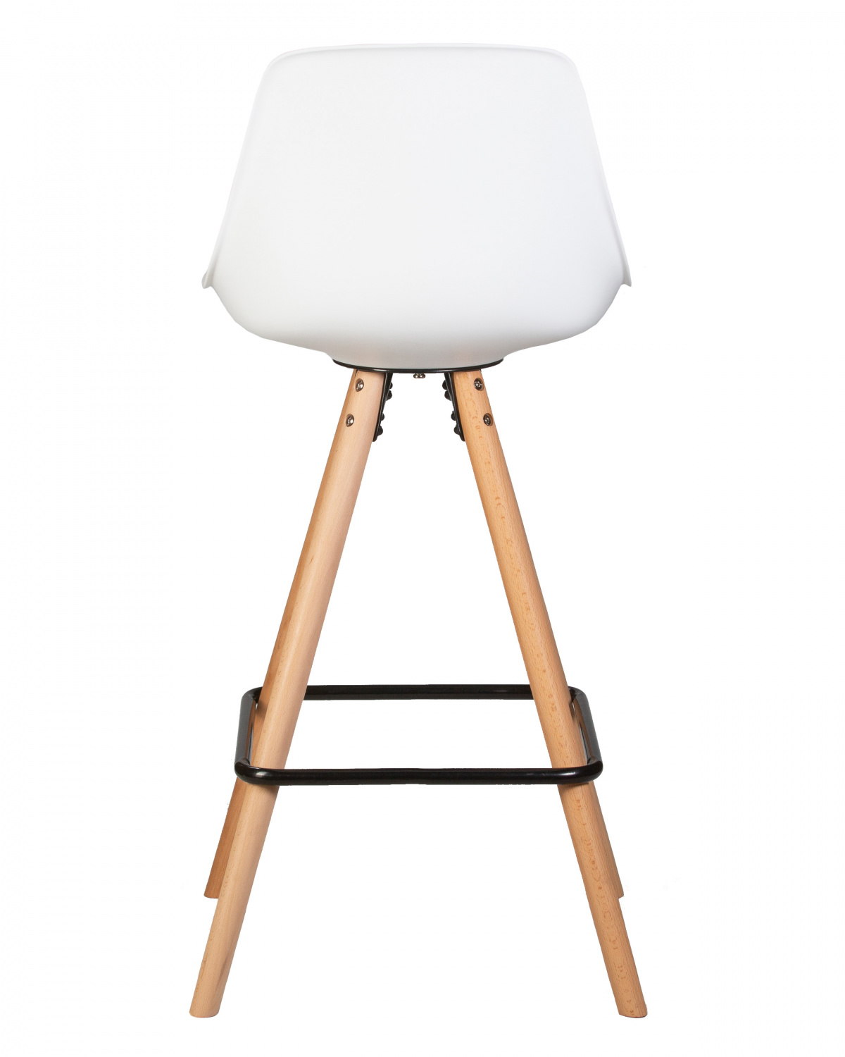 Стул полубарный DOBRIN RONNI, ножки светлый бук, белый (ZL-W-02)