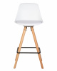 Стул полубарный DOBRIN RONNI, ножки светлый бук, белый (ZL-W-02)