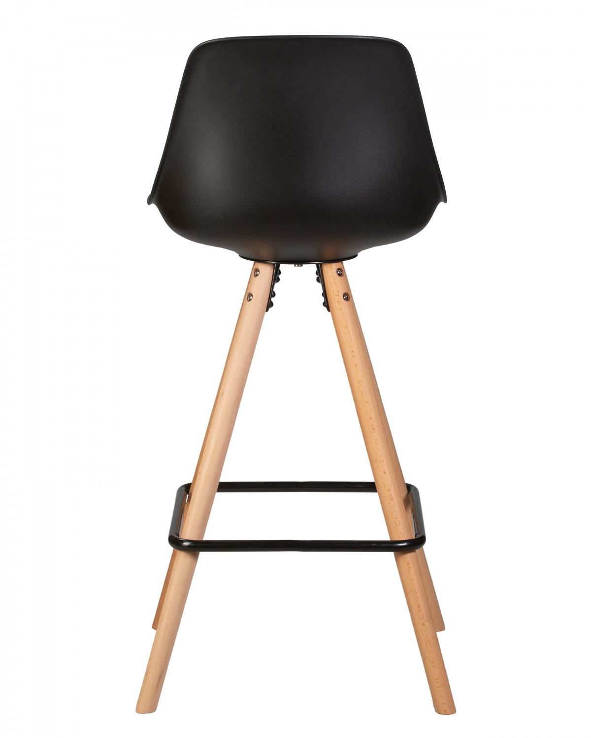 Стул полубарный DOBRIN RONNI, ножки светлый бук, черный (B-03)