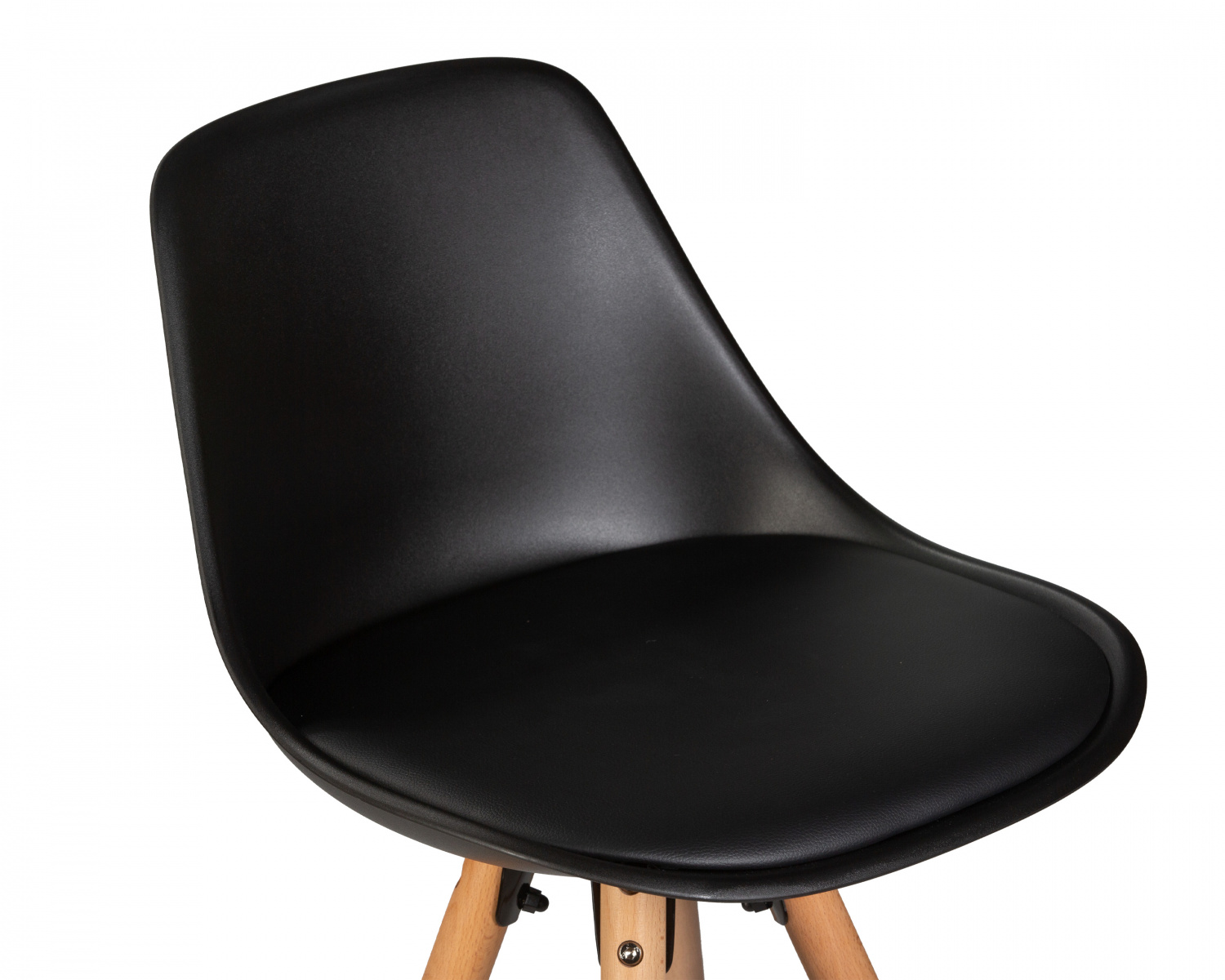 Стул полубарный DOBRIN RONNI, ножки светлый бук, черный (B-03)