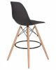 Стул барный DOBRIN DSW BAR, ножки светлый бук, цвет тёмно-серый (GR-04)