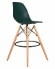 Стул барный DOBRIN DSW BAR, ножки светлый бук, цвет тёмно-зеленый (G-13)