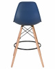 Стул барный DOBRIN DSW BAR, ножки светлый бук, цвет тёмно-синий (BE-12)