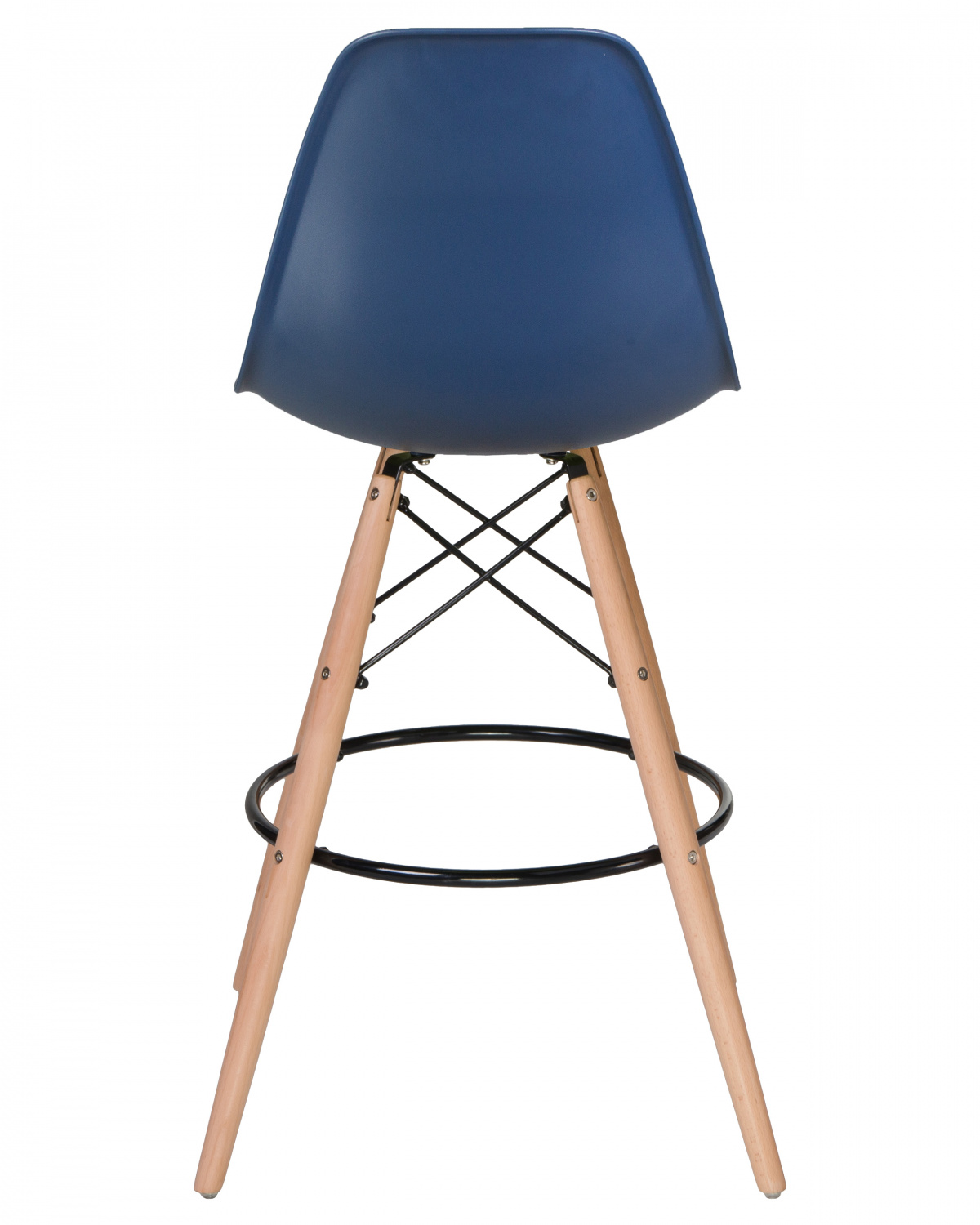 Стул барный DOBRIN DSW BAR, ножки светлый бук, цвет тёмно-синий (BE-12)