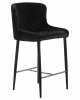 Стул полубарный DOBRIN CHRISTIAN'65, черные ножки, черный велюр (V108-77)
