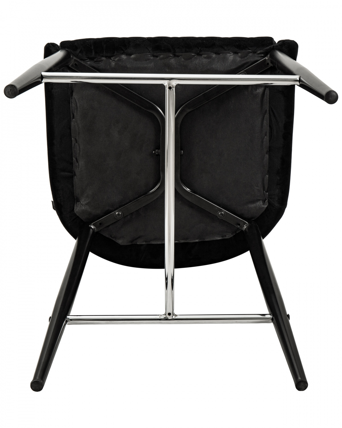 Стул полубарный DOBRIN CHRISTIAN'65, черные ножки, черный велюр (V108-77)