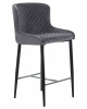 Стул полубарный DOBRIN CHRISTIAN'65, черные ножки, темно-серый велюр (V108-91)