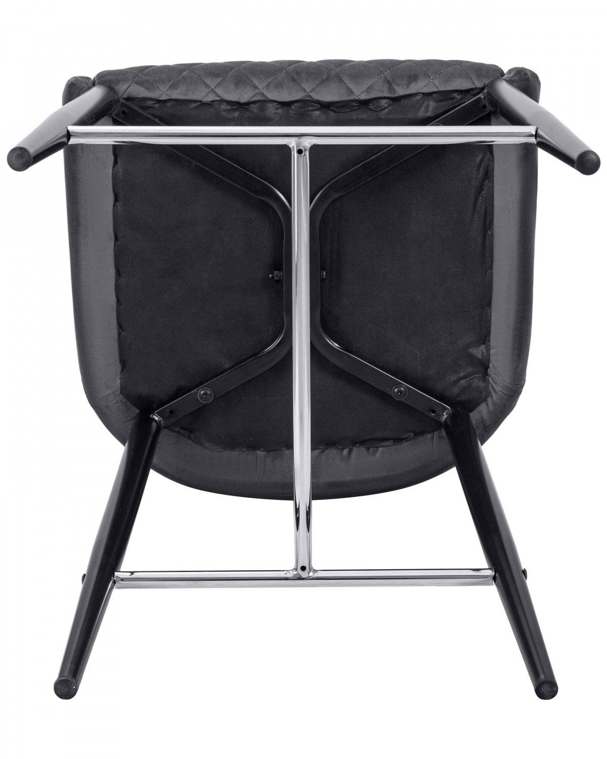 Стул полубарный DOBRIN CHRISTIAN'65, черные ножки, темно-серый велюр (V108-91)