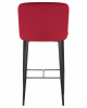 Стул барный DOBRIN CHRISTIAN'75, черные ножки, бордовый велюр (V108-85)