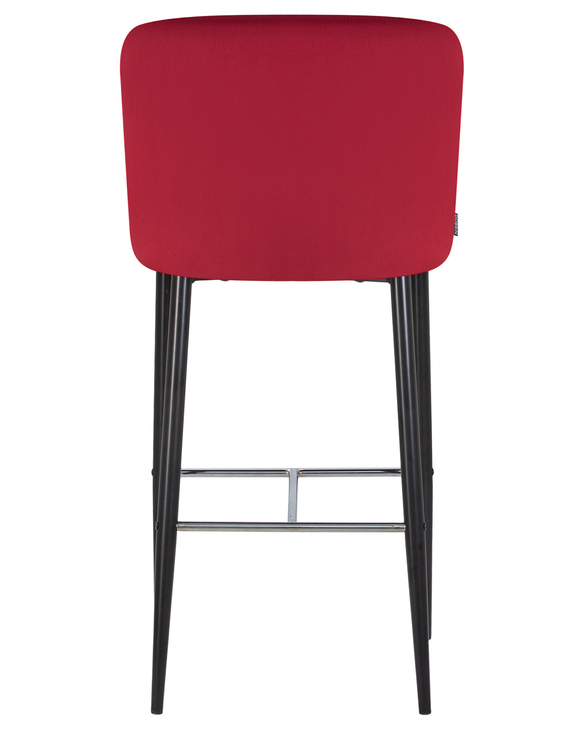 Стул барный DOBRIN CHRISTIAN'75, черные ножки, бордовый велюр (V108-85)