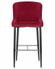 Стул барный DOBRIN CHRISTIAN'75, черные ножки, бордовый велюр (V108-85)