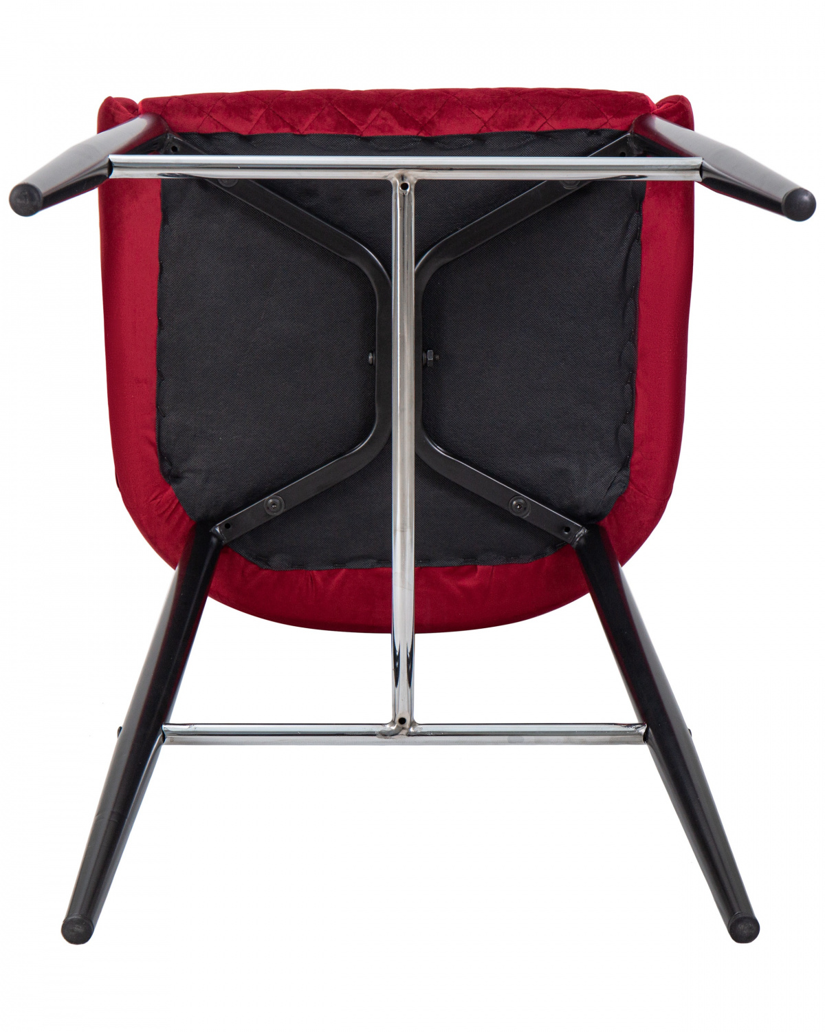 Стул барный DOBRIN CHRISTIAN'75, черные ножки, бордовый велюр (V108-85)