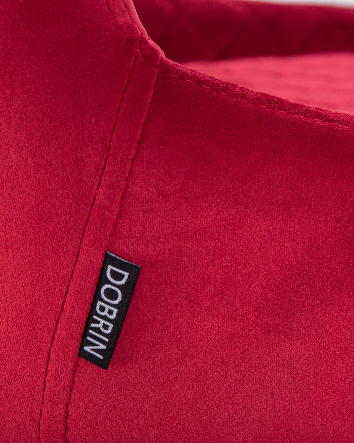 Стул барный DOBRIN CHRISTIAN'75, черные ножки, бордовый велюр (V108-85)