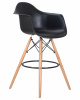 Стул барный DOBRIN DAW BAR, ножки светлый бук, цвет черный