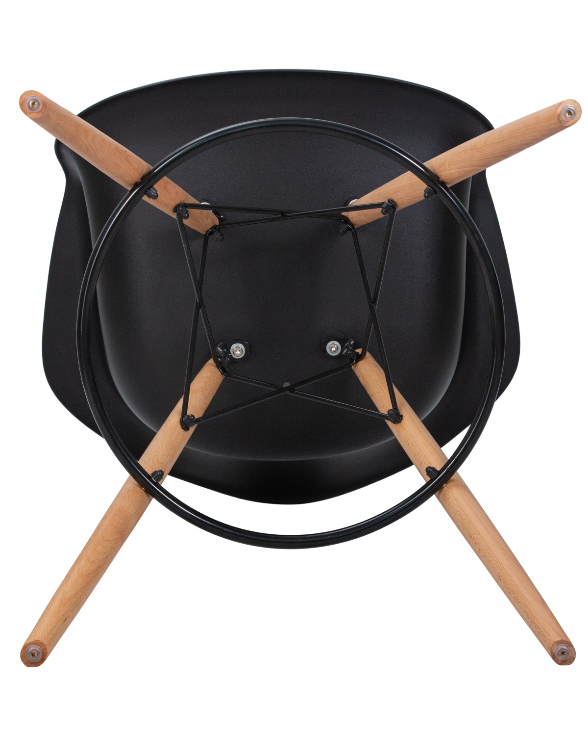 Стул барный DOBRIN DAW BAR, ножки светлый бук, цвет черный