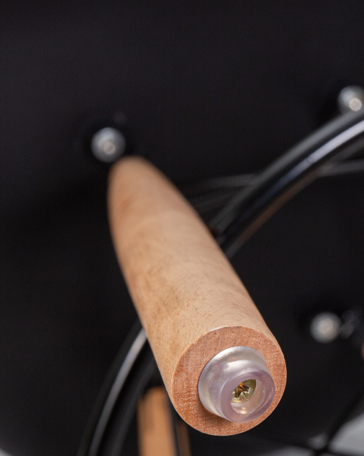 Стул барный DOBRIN DAW BAR, ножки светлый бук, цвет черный