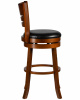 Вращающийся полубарный стул DOBRIN WILLIAM COUNTER, шоколад, черный