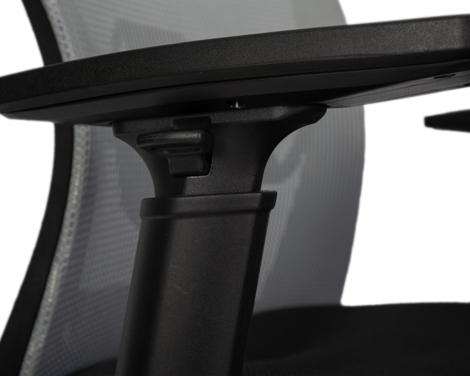 Офисное кресло для персонала DOBRIN NIXON, чёрный, серая сетка