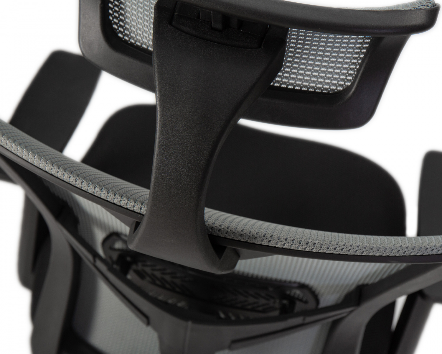 Офисное кресло для персонала DOBRIN NIXON, чёрный, серая сетка