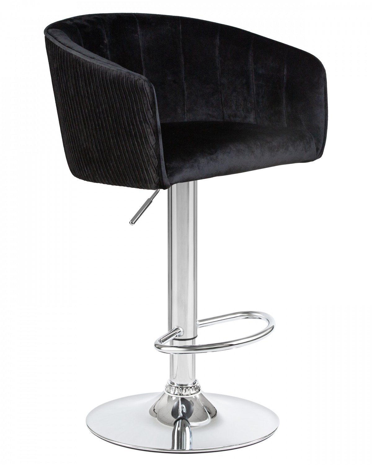Стул барный DOBRIN DARCY, черный велюр (1922-21)
