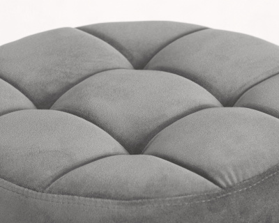 Табурет барный DOBRIN BRUNO BLACK, серый велюр (MJ9-75)