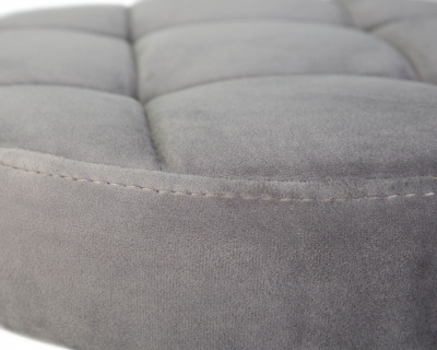 Табурет барный DOBRIN BRUNO BLACK, серый велюр (MJ9-75)