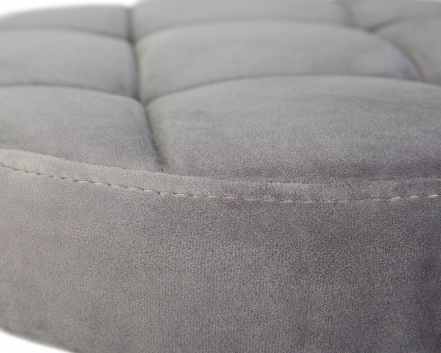 Табурет барный DOBRIN BRUNO BLACK, серый велюр (MJ9-75)