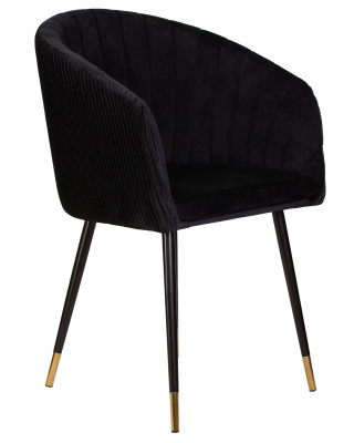 Стул обеденный DOBRIN MARY, черный велюр (1922-21)