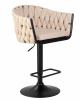 Стул барный DOBRIN LEON, бежевая ткань (LAR 275-1)