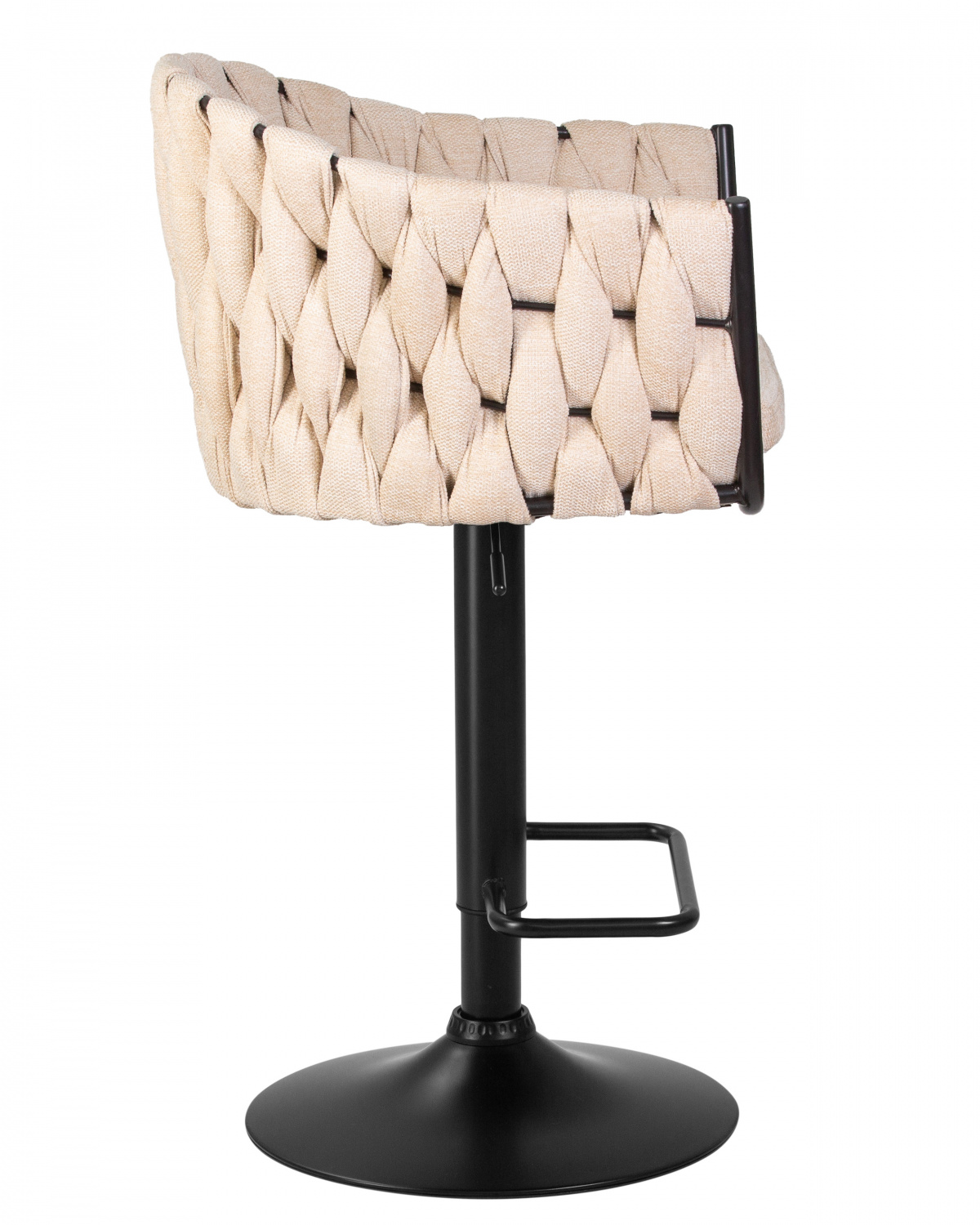 Стул барный DOBRIN LEON, бежевая ткань (LAR 275-1)