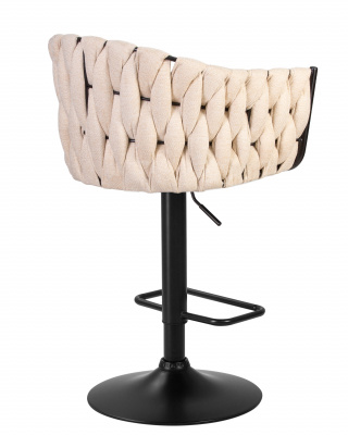 Стул барный DOBRIN LEON, бежевая ткань (LAR 275-1)
