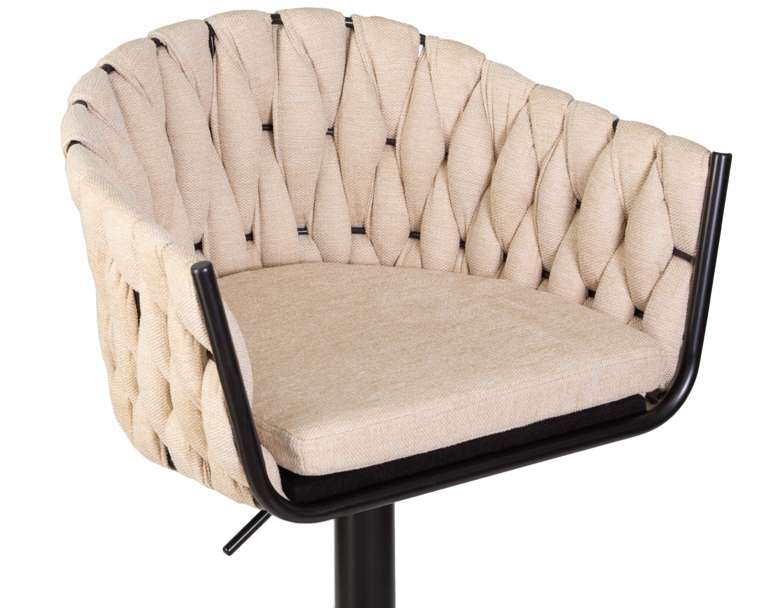 Стул барный DOBRIN LEON, бежевая ткань (LAR 275-1)