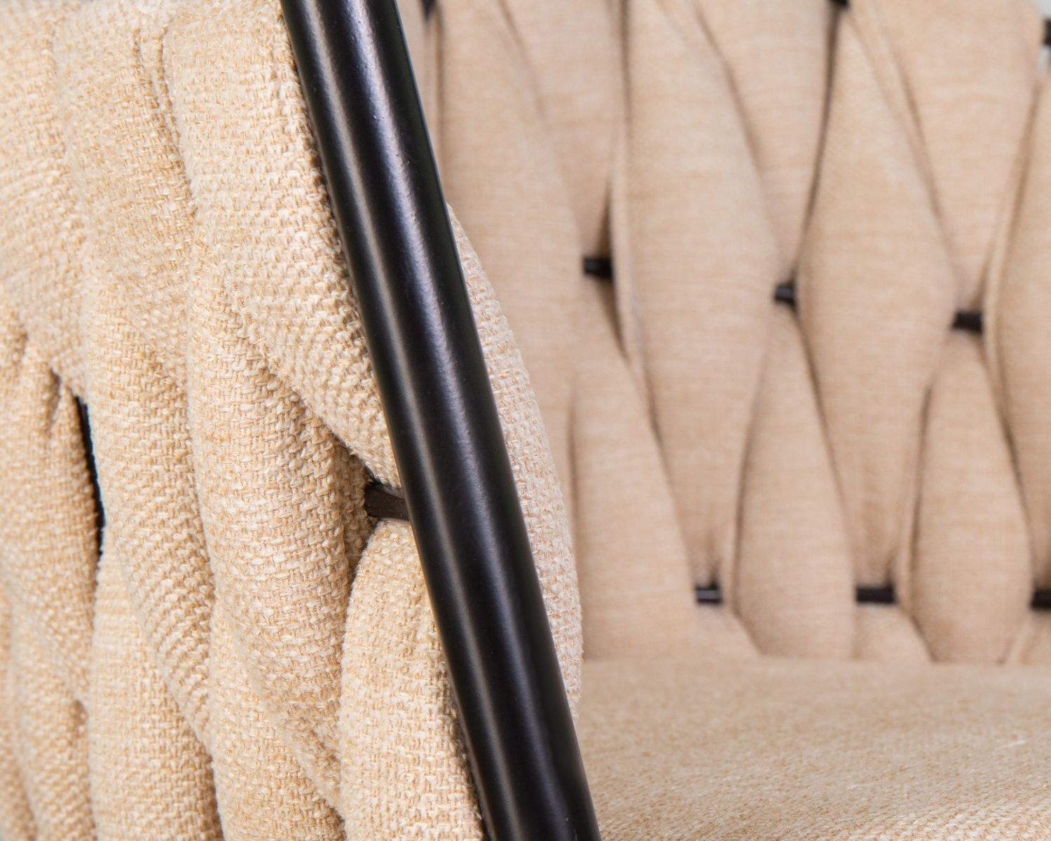 Стул барный DOBRIN LEON, бежевая ткань (LAR 275-1)