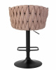 Стул барный DOBRIN LEON, коричневая ткань (LAR 275-3)