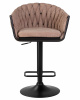 Стул барный DOBRIN LEON, коричневая ткань (LAR 275-3)