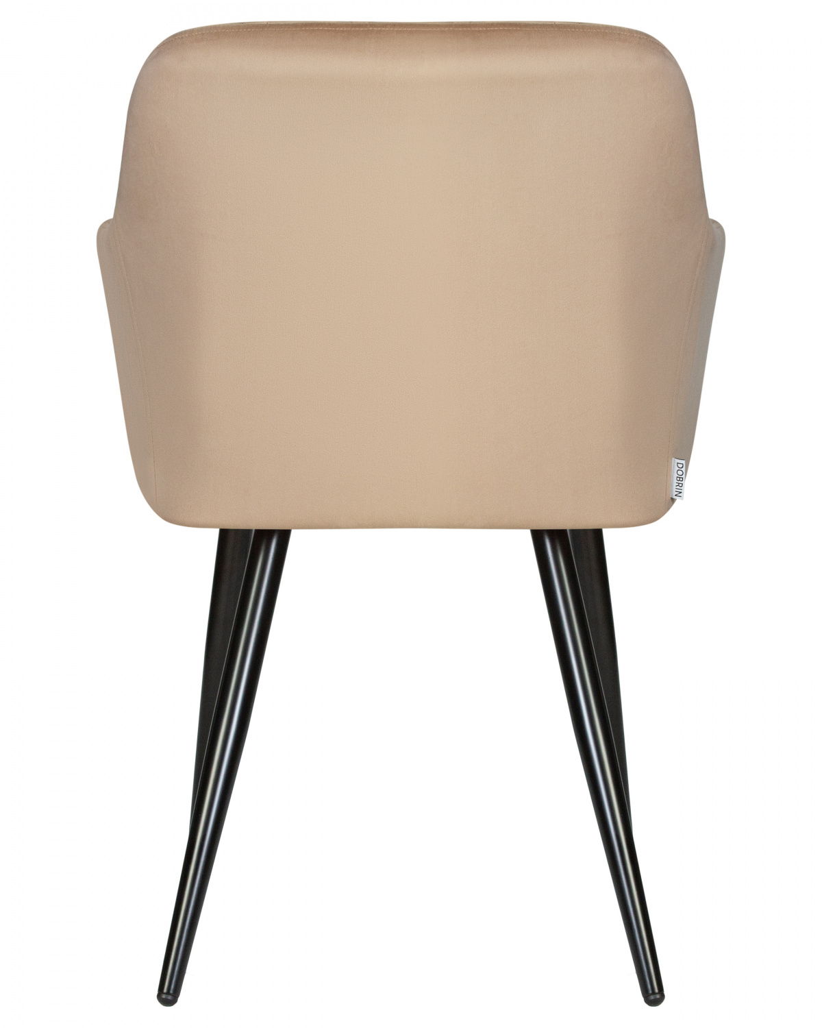 Стул обеденный DOBRIN ROBERT, черные матовые ножки, велюр V108-104 Мокко