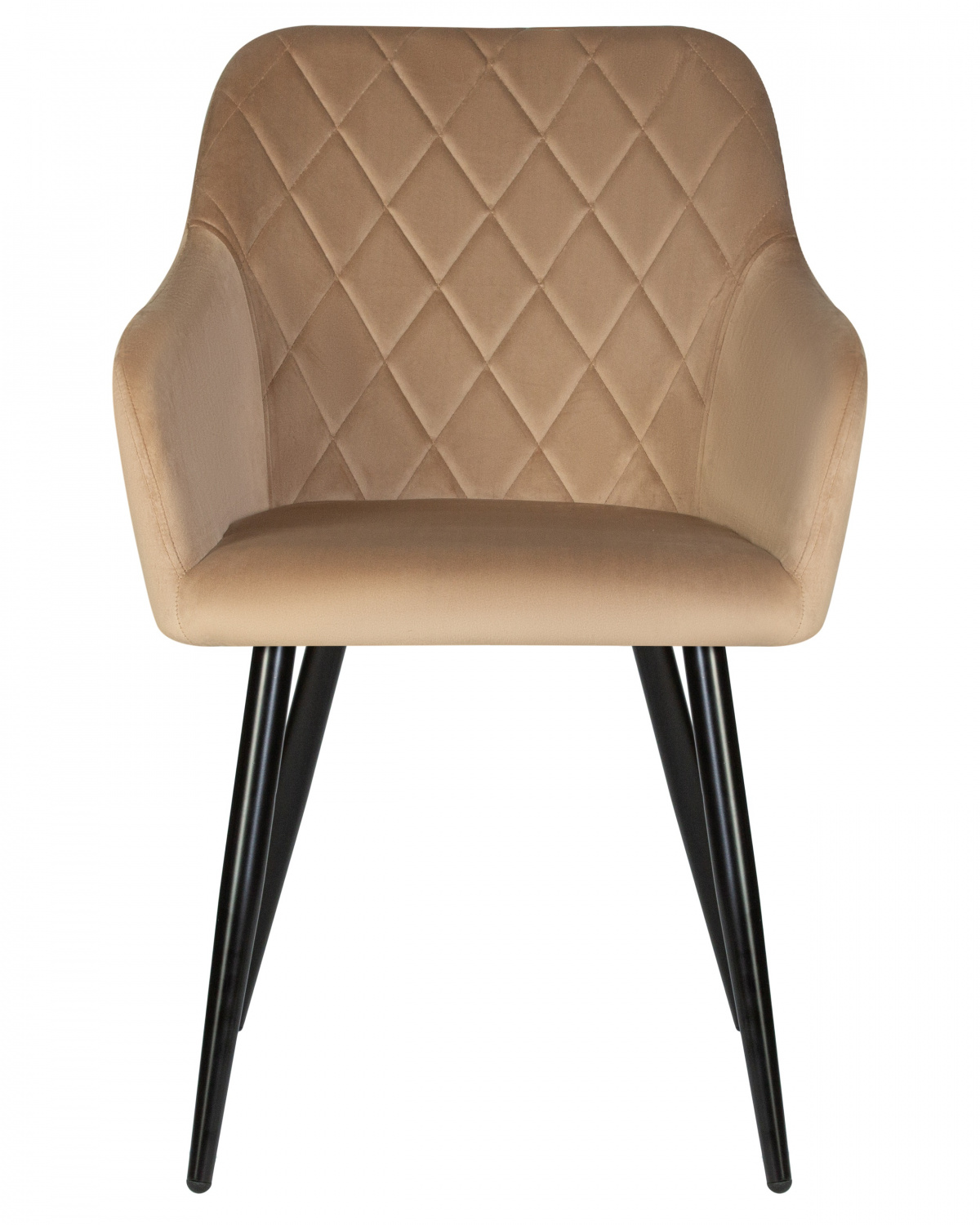 Стул обеденный DOBRIN ROBERT, черные матовые ножки, велюр V108-104 Мокко