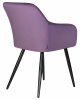 Стул обеденный DOBRIN ROBERT, черные матовые ножки, велюр V108-45 Темно-фиолетовый