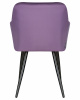 Стул обеденный DOBRIN ROBERT, черные матовые ножки, велюр V108-45 Темно-фиолетовый