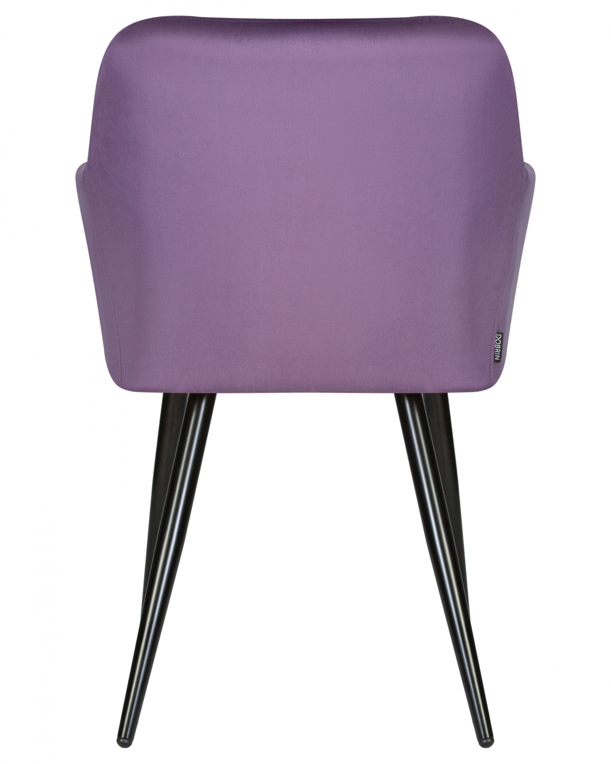 Стул обеденный DOBRIN ROBERT, черные матовые ножки, велюр V108-45 Темно-фиолетовый