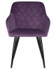 Стул обеденный DOBRIN ROBERT, черные матовые ножки, велюр V108-45 Темно-фиолетовый